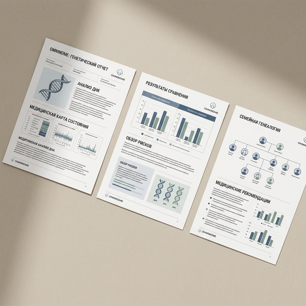 Мокап генетического отчёта